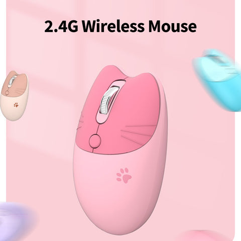 Mofii M3 2.4G Wireless Mouse Ergonomic Office Mice 3-gear Adjustable DPI Auto Sleep Low Noise for Desktop Computer Laptop Pink