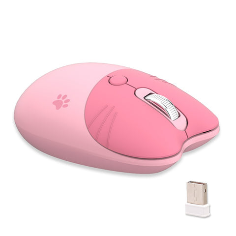 Mofii M3 2.4G Wireless Mouse Ergonomic Office Mice 3-gear Adjustable DPI Auto Sleep Low Noise for Desktop Computer Laptop Pink
