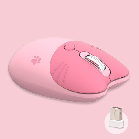 Mofii M3 2.4G Wireless Mouse Ergonomic Office Mice 3-gear Adjustable DPI Auto Sleep Low Noise for Desktop Computer Laptop Pink