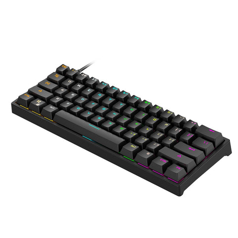 BAJEAL G101 61 Keys Wired Mechanical Keyboard RGB Backlight Keyboard PBT Two-color Injection Keycap Mechanical Blue Switch Black