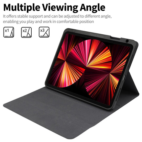 Detachable BT Keyboard Case with Touchpad Compatible with iPad Air3 10.5(2019)/iPad Pro 10.5/iPad 10.2(2019)/iPad 10.2(2020) Black