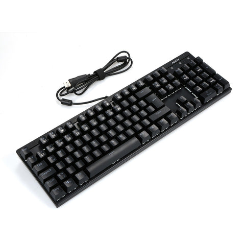 AUKEY LED Backlit Wired Mechanical Gaming Keyboard,104 Standard Keys