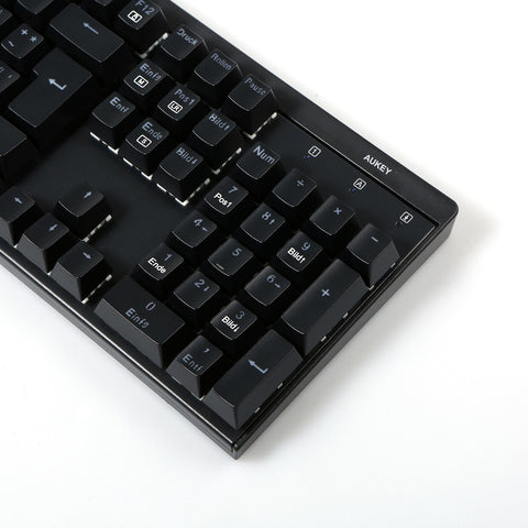 AUKEY LED Backlit Wired Mechanical Gaming Keyboard,104 Standard Keys
