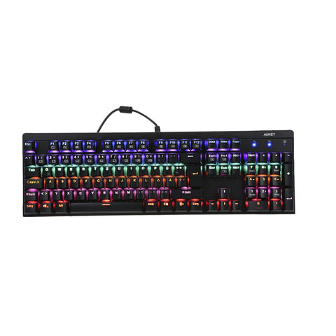 AUKEY LED Backlit Wired Mechanical Gaming Keyboard,104 Standard Keys