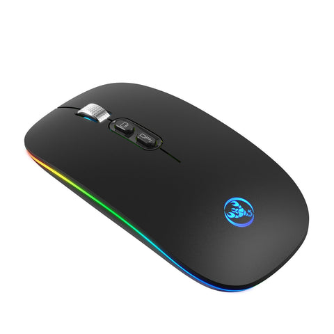 HXSJ 2.4G Wireless Mouse Mute Office Mouse 3 Adjustable DPI Built-in 500mAh Rechargeable Lithium Battery Ergonomic Mice for PC Laptop