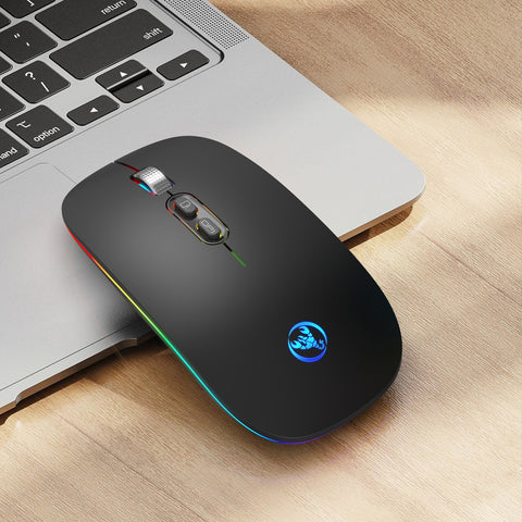 HXSJ 2.4G Wireless Mouse Mute Office Mouse 3 Adjustable DPI Built-in 500mAh Rechargeable Lithium Battery Ergonomic Mice for PC Laptop
