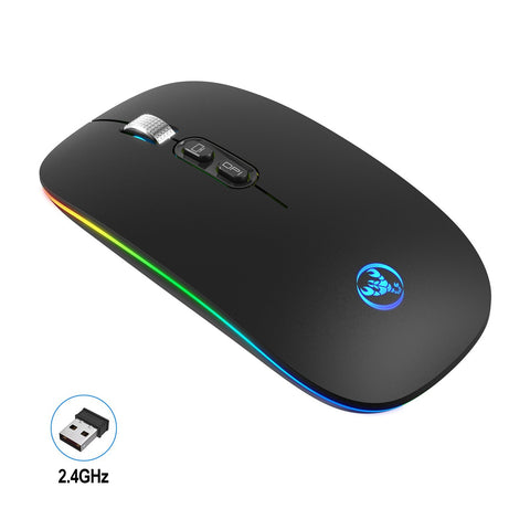 HXSJ 2.4G Wireless Mouse Mute Office Mouse 3 Adjustable DPI Built-in 500mAh Rechargeable Lithium Battery Ergonomic Mice for PC Laptop