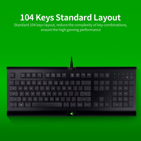 Razer Gaming Keyboard Mouse Combo Cynosa 104 Keys Wired Gaming Keyboard DeathAdder Essential 6400DPI Ergonomic Mouse Set Black