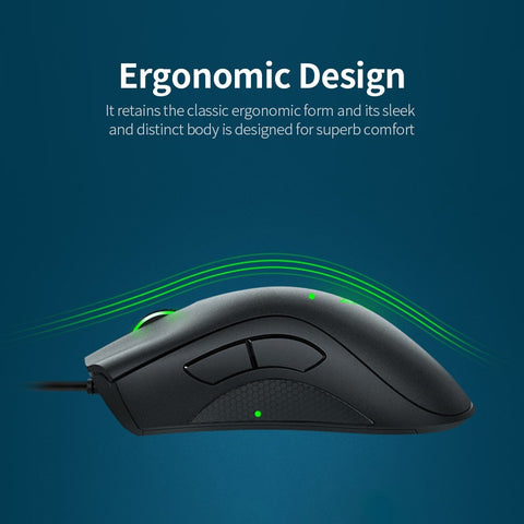 Razer Gaming Keyboard Mouse Combo Cynosa 104 Keys Wired Gaming Keyboard DeathAdder Essential 6400DPI Ergonomic Mouse Set Black