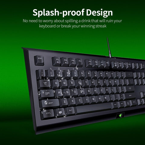 Razer Gaming Keyboard Mouse Combo Cynosa 104 Keys Wired Gaming Keyboard DeathAdder Essential 6400DPI Ergonomic Mouse Set Black