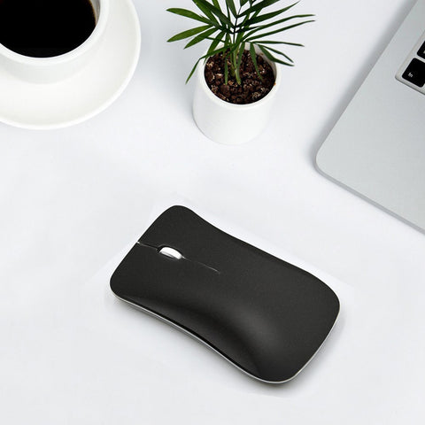 HXSJ T23 Wireless Mouse 2.4G+BT3.0+BT5.0 3-mode Ergonomic Mouse Built-in 400mAh Rechargeable Battery for PC Laptop Black