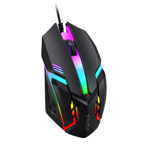 T-WOLF TF800 Four-piece Gaming Combo 104 Keys Keyboard 4-color Breathing Light Mouse 3.5mm Gaming Headset Anti-slip Mouse Pad