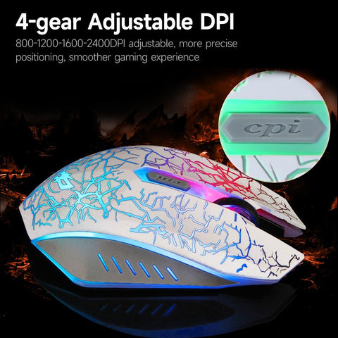 6D Optical Wired Gaming Mouse Game-level Optical Engine Colorful Breathing Light 4-gear Adjustable DPI Ergonomic Mouse Black