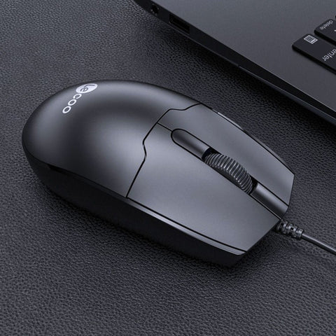 Lenovo Lecoo MS101 Wired Mouse Ergonomic Office Mouse Optical Tracking Streamline Appearance Plug and Play Wide Compatibility