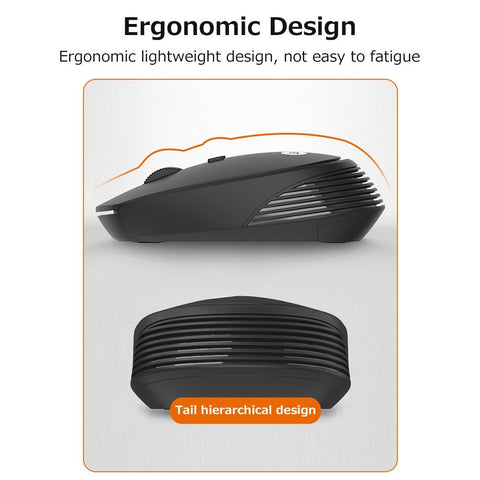 Lenovo Lecoo WS202 2.4GHz Wireless Mouse Ergonomic Lightweight Office Mouse 3 Adjustable DPI Wide Compatibility Black