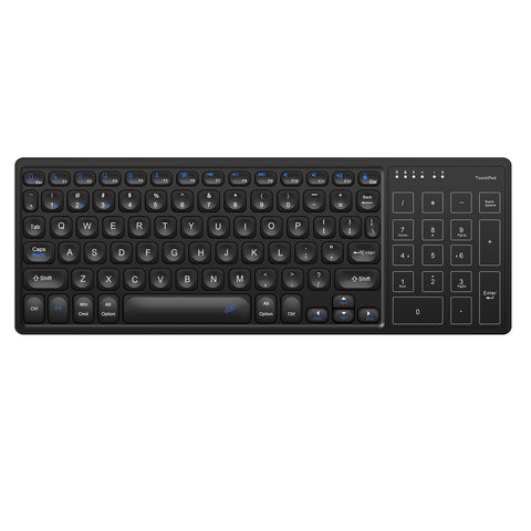 Wireless Dual-mode Keyboard 2.4G/BT Wireless Connection Ergonomic Design with Touchpad Wide Compatibility