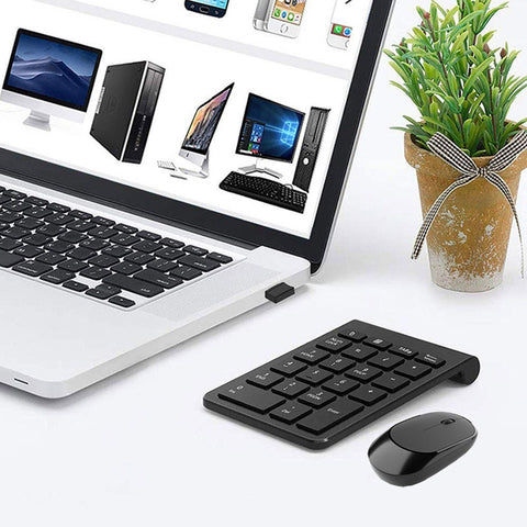 2.4G Wireless Keyboard Mouse Combo Financial Accounting Office Keyboard Mouse Set 22 Keys Wireless Numeric Keyboard+Wireless Mouse