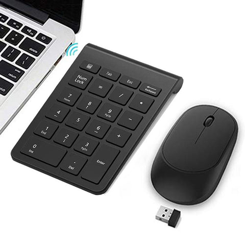 2.4G Wireless Keyboard Mouse Combo Financial Accounting Office Keyboard Mouse Set 22 Keys Wireless Numeric Keyboard+Wireless Mouse