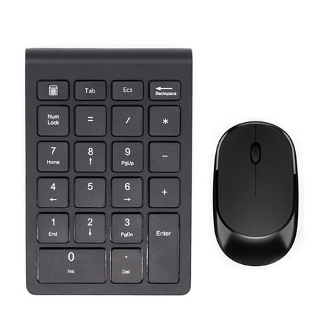2.4G Wireless Keyboard Mouse Combo Financial Accounting Office Keyboard Mouse Set 22 Keys Wireless Numeric Keyboard+Wireless Mouse