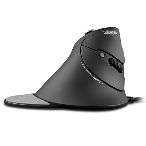 ZELOTES C-10 Wired Optical Vertical Mouse Programmable Gaming Mouse RGB Ergonomic Mouse 5-gear Adjustable DPI for PC Laptop