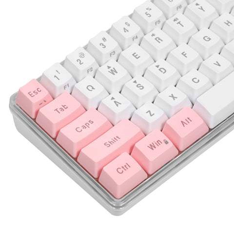 61 Keys Wired Keyboard Membrane Keyboard Compact Design RGB Backlight Effect with Multimedia Shortcuts Detachable Data Cable