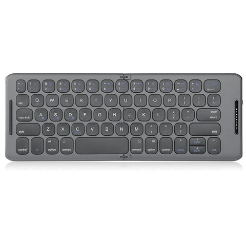 Portable Wireless BT Keyboard Folding Keyboard Comfortable Typing Feel Built-in Rechargeable Lithium Battery for Windows/Android/iOS