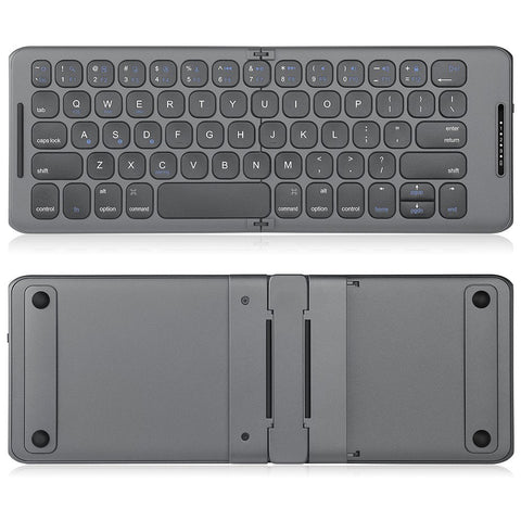 Portable Wireless BT Keyboard Folding Keyboard Comfortable Typing Feel Built-in Rechargeable Lithium Battery for Windows/Android/iOS