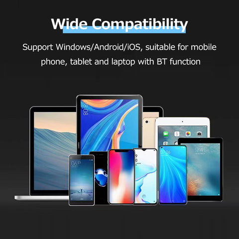 Portable Wireless BT Keyboard Folding Keyboard Comfortable Typing Feel Built-in Rechargeable Lithium Battery for Windows/Android/iOS