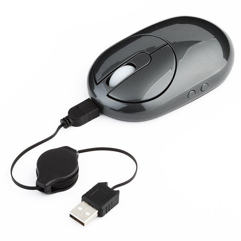 2.4G Wireless Rechargeable Mouse 3-gear Adjustable DPI Ergonomic Optical Mouse with 3-port USB Hub Charging Dock Black