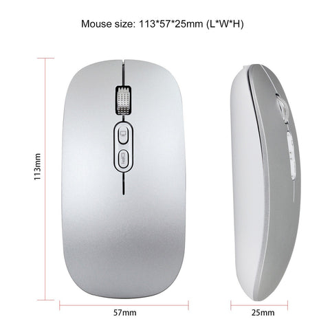 M103 2.4G+BT5.1 Wireless Dual-mode Mouse Ergonomic Office Mice 3-gear Adjustable DPI Built-in 500mAh Lithium Battery Black