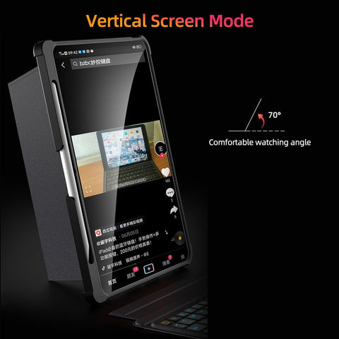Detachable Tablet BT Keyboard Case with Touchpad Pen Slot Compatible with iPad 10.2'' 2019/2020/2021/iPad Pro 10.5''/iPad Air 3 10.5''