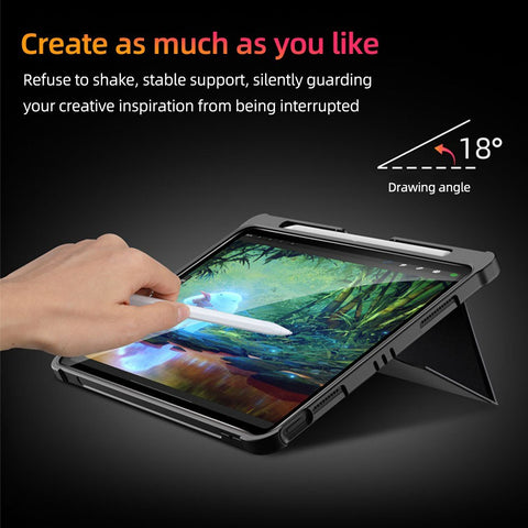 Detachable Tablet BT Keyboard Case with Touchpad Pen Slot Compatible with iPad 10.2'' 2019/2020/2021/iPad Pro 10.5''/iPad Air 3 10.5''