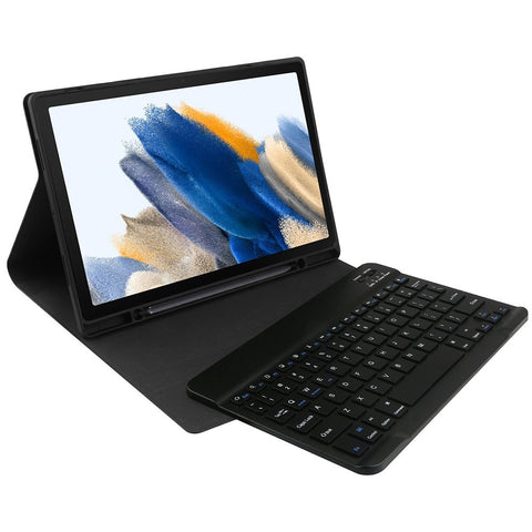 Portable Detachable Tablet Protective Case with BT Keyboard Pen Slot Compatible with Samsung Tab S6 Lite 10.4/P610/P615 Black