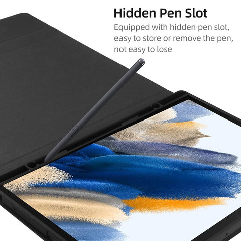 Portable Detachable Tablet Protective Case with BT Keyboard Pen Slot Compatible with Samsung Tab S6 Lite 10.4/P610/P615 Black