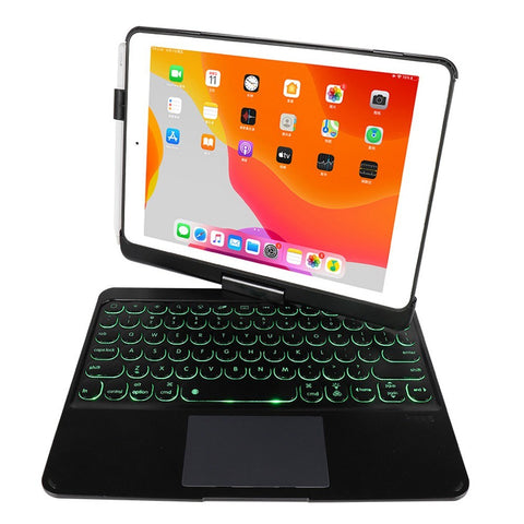 Detachable 360° Rotating Tablet Keyboard Case Colorful Backlight Effect Compatible with iPad Air2/iPad Pro 9.7/iPad 9.7(2017/2018)