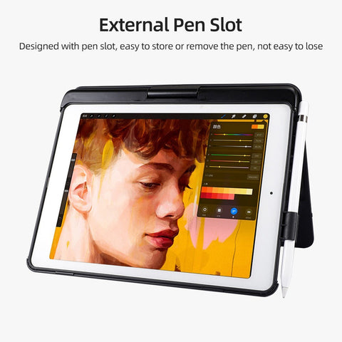 Detachable 360° Rotating Tablet Keyboard Case Colorful Backlight Effect Compatible with iPad Air2/iPad Pro 9.7/iPad 9.7(2017/2018)