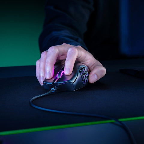Razer Naga X MMO Wired RGB Gaming Mouse Lightweight Mouse with 2nd-gen Razer Optical Mouse Switch 16 Programmable Buttons