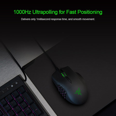 Razer Naga Trinity Gaming Mouse Wired Mice 16,000 DPI Optical Sensor Chroma RGB Lighting Replaceable Side Plate 2/7/12 Button Configurations Mechanical Switches