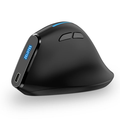 ZELOTES F-36A 2.4G Wireless Mouse Charging Blu-ray 6-button Optical mouse 3 level DPI black