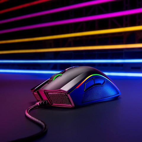 Razer Mamba Elite Wired Gaming Mouse Chroma Lighting 16000 DPI 5G Optical Sensor 9 Programmable Buttons Ergonomic Design