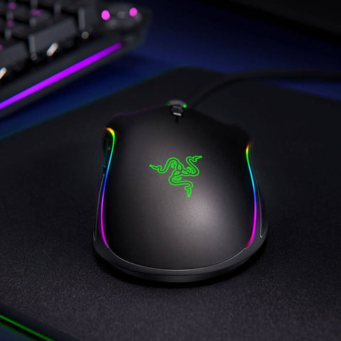 Razer Mamba Elite Wired Gaming Mouse Chroma Lighting 16000 DPI 5G Optical Sensor 9 Programmable Buttons Ergonomic Design