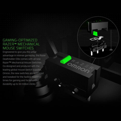 Razer Mamba Elite Wired Gaming Mouse Chroma Lighting 16000 DPI 5G Optical Sensor 9 Programmable Buttons Ergonomic Design