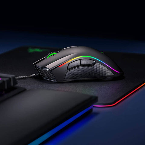 Razer Mamba Elite Wired Gaming Mouse Chroma Lighting 16000 DPI 5G Optical Sensor 9 Programmable Buttons Ergonomic Design