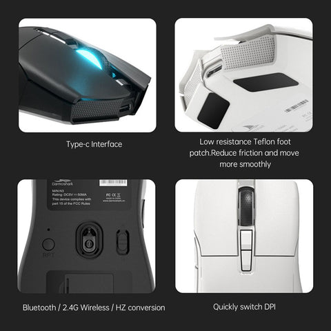 Motospeed Darmoshark N3 Wireless BT  3 Mode Gaming esports Mouse 26000DPI 7 key Optical PAM3395 Lightweight portable computer mouse suitable for laptop computers