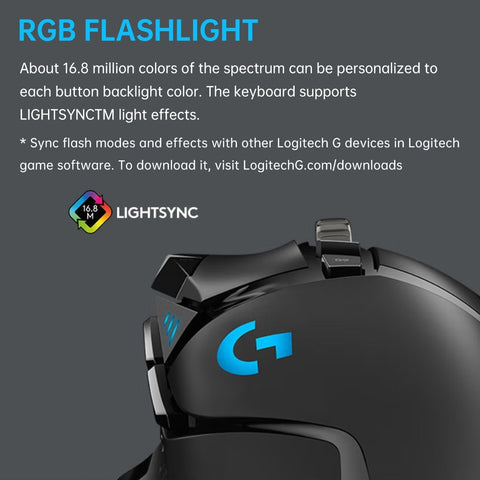 Logitech G502 HERO Wired Gaming Mouse with Adjustable Weights 25K HERO Sensor 25600DPI RGB 11 Programmable Keys Backlight Dual Mode Scroll Wheel