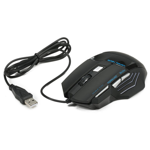 3200 DPI 7 Button 7D LED Optical USB Wired Gaming Mouse