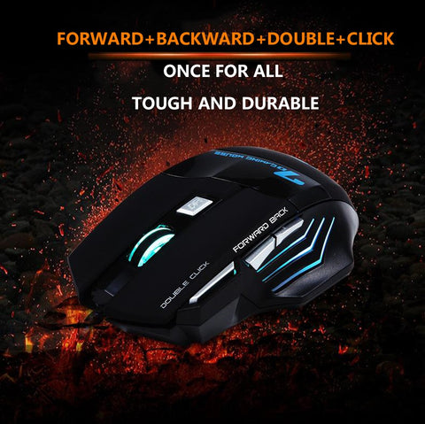 3200 DPI 7 Button 7D LED Optical USB Wired Gaming Mouse