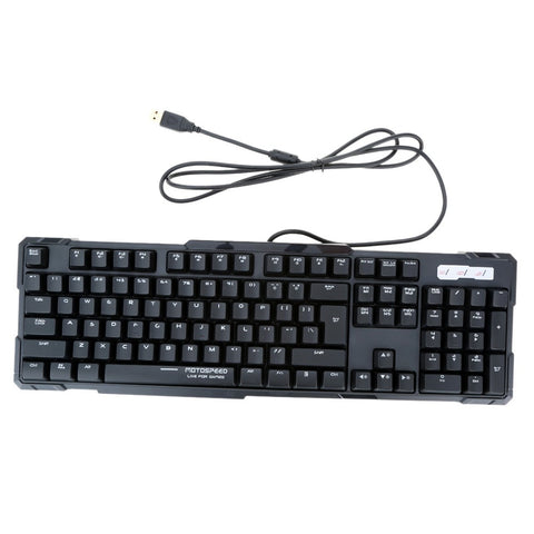 MOTOSPEED Professional Mechanical Gaming Esport Keyboard with Tactile High-speed 104 Keys Anti-ghosting Blue Switches USB Wired