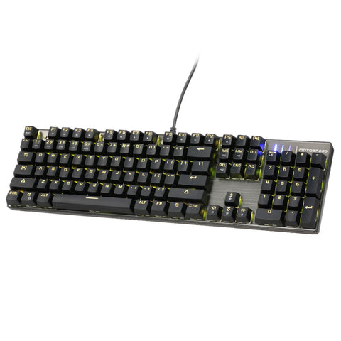 MOTOSPEED Inflictor CK104 Blue Switches Tactile Mechanical Esport Gaming Game Keyboard Wired USB Ergonomic Colorful Customized LED RGB Backlit with 104 Keys