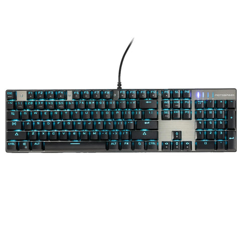 MOTOSPEED Inflictor CK104 Blue Switches Tactile Mechanical Esport Gaming Game Keyboard Wired USB Ergonomic Colorful Customized LED RGB Backlit with 104 Keys